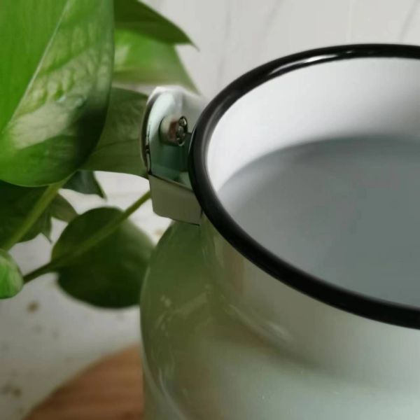 Sustainable Enamel Milk Can 2.9L 4.2L 6L Milk Bucket Metal Ice Bucket