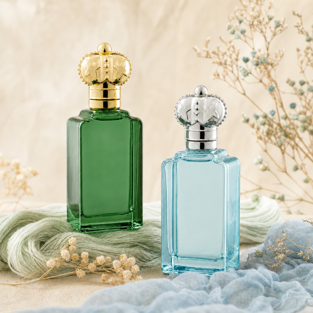 50ml Glass Perfume Bottles Luxury Rectangular Custom Wholesale With Crown Cap