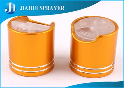 Various Size Plastic Flip Top Caps Gold Or Lucency Non Spill With Customized Color