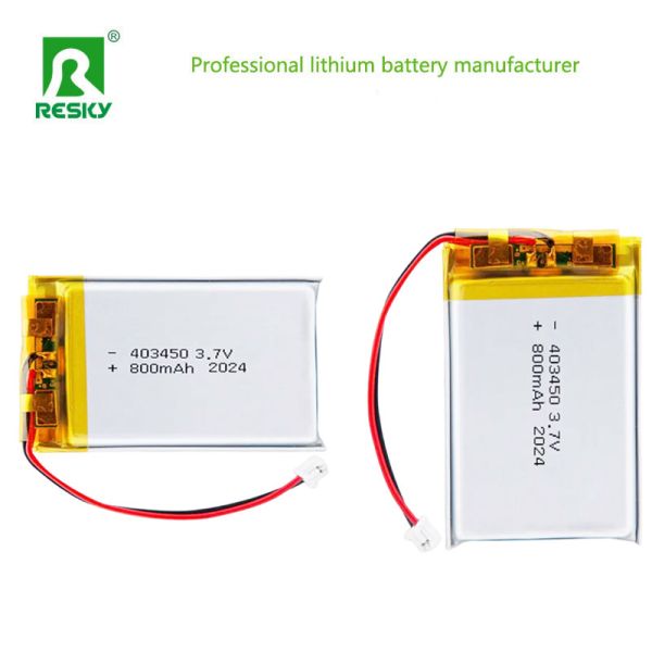 Rechargeable lithium cell 3.7V 403450 800mAh lipo li-polymer battery cell For audiovisual devices