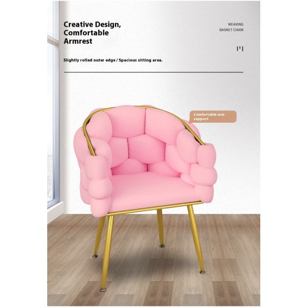 Modern Minimalist Style Single Dressing Lounge Chair for Living Room and Bedroom Accent Furniture Sofa
