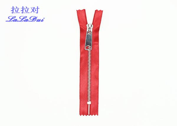 Pink Color Tape 12 Inch Open Ended Zip , Decorative Heavy Duty Open Ended Zips