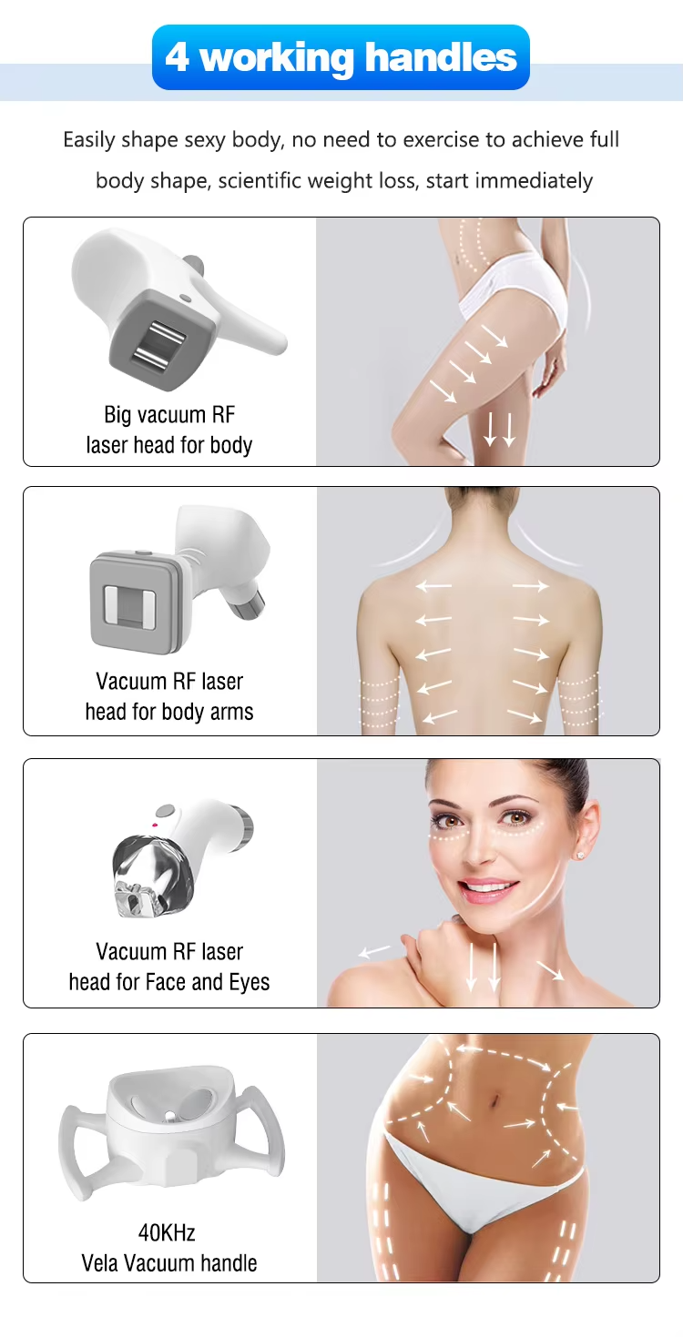40K de cavitación de vacío presión negativa de masaje de rodillos Velabody máquina de adelgazamiento