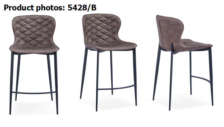 75cm PU Leather Painted Counter Stool For Kitchen Living Room