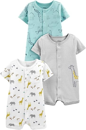 100% coton fermeture à glissière en bambou Onesie short sleeve Romper pour bébé