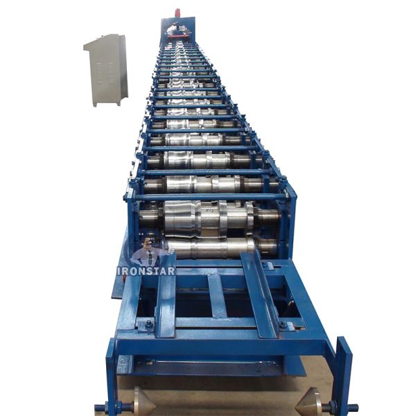 “Ironstar Aluminium Galvanized Steel Sheet K Gutter Roll Forming Machine K Style Gutter Making Machine”