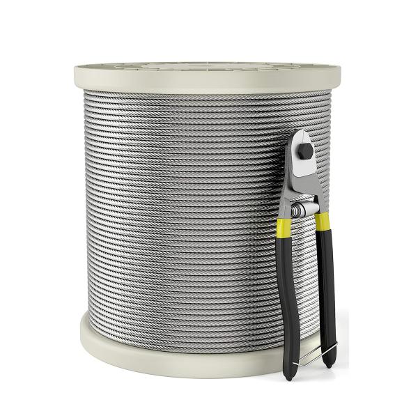 Deck Railing Hardware Kits with T316 Stainless Steel Cable Ropes Non-coated 7x7 1x19 7x19 Wire Rope and Aircraft Cable