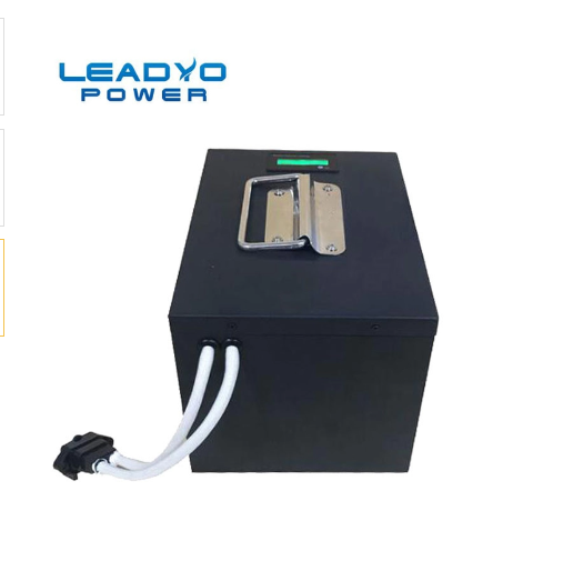 Прочная стальная батарея тележки гольфа случая 48V 50Ah Lifepo4 перезаряжаемые с ручкой