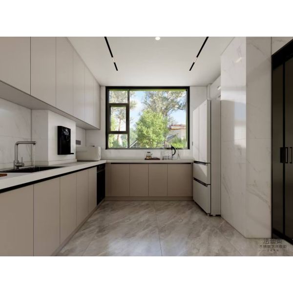 Fadior UrbanSteel U-Shape Kitchen With Quartz Top & Stainless Suite