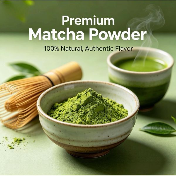 Non-GMO Decaffeinated Pure Matcha Powder 1000 Mesh Baking Culinary Grade Natural Fine Texture