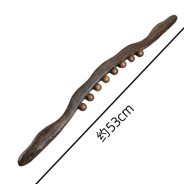 Personal Health Care 8 Beads Wooden GuaSha Massage Stick for Meridian Scrapping Therapy