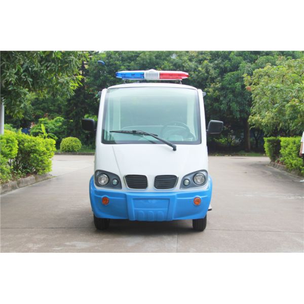 Blue / White Electric Golf Car With Toplight Fiber Glass 4 Seats For Resort