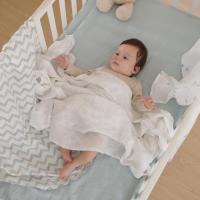 4-Piece Muslin Swaddle Blankets, Receiving Baby Blanket for Newborns