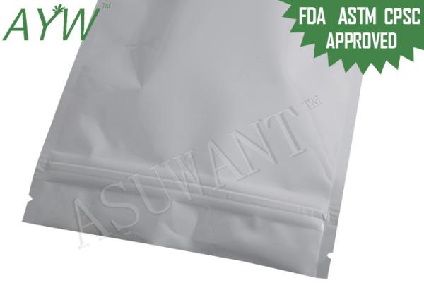 Matte / Glossy Durable Resealable Foil Bags Plastic Laminated For Weeds