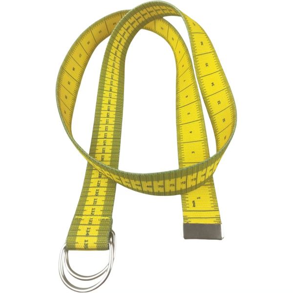 Double-sided printed tape measure belt, scale tool ruler, soft tape, alloy double-ring buckle, quirky trendy belt