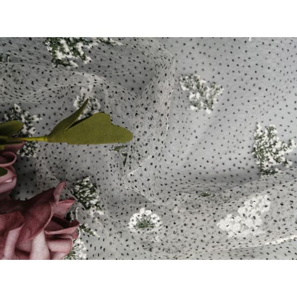 100% хлопок вышило лазеру ткани отверстии отрезало расчесываемую ткань хлопка