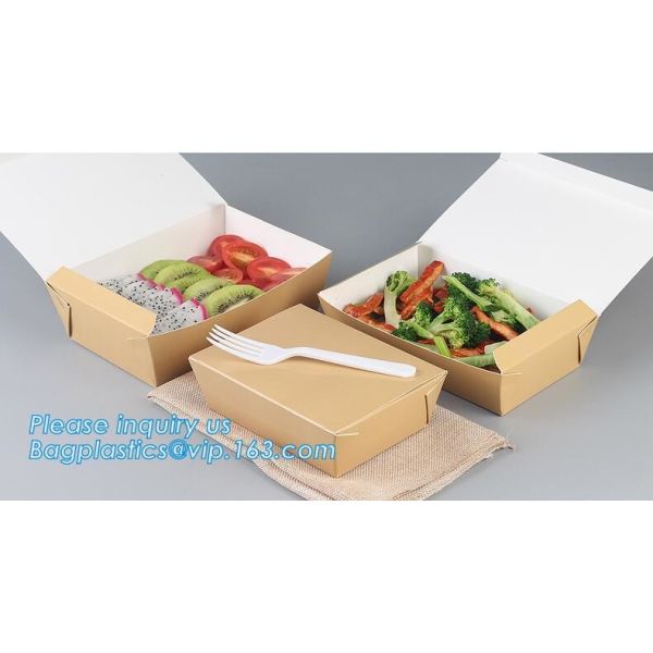 Disposable brown kraft paper boat paper food tray,Latest design food grade cardboard food fold paper boat trays bagease