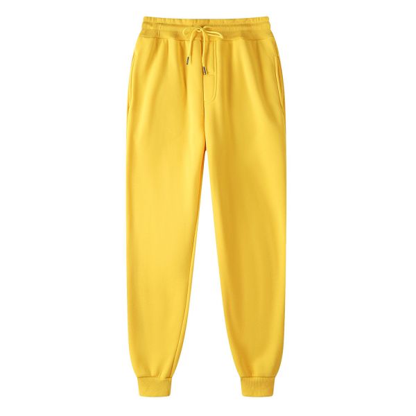 Winter Season Custom 220g Solid Color with Fur Sweatpants Unisex Leisure Sports