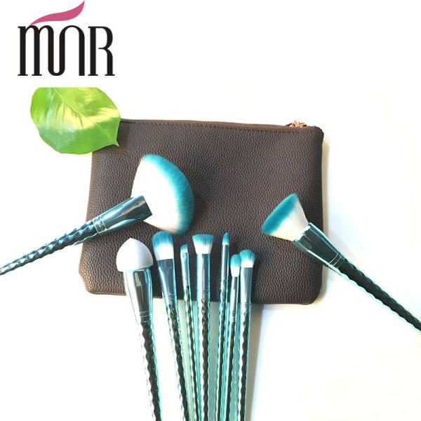 Spiral Shape Handle Makeup t Brush Set , Rainbow Eye Makeup Brushes