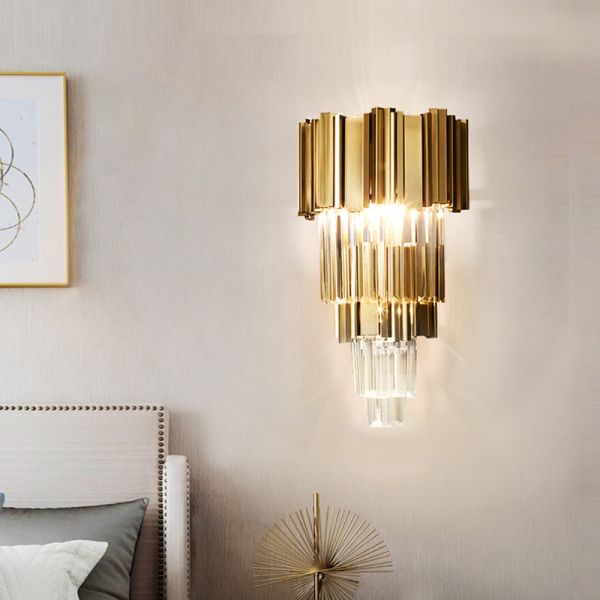 Modern Restaurant Crystal Wall Lamp Creative Art Loft Aisle Light Kitchen Bedroom crystal wall light (WH-OR-153)