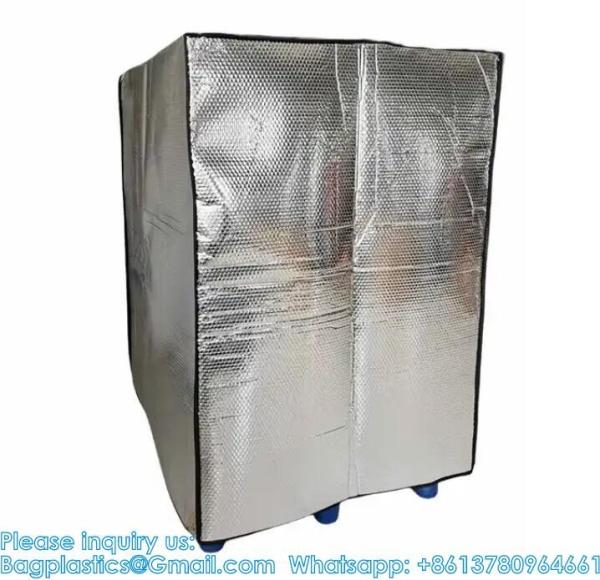 Thermal Hood Moistproof Insulated Pallet Cover With Zipper Pallet Cover Cold Shipping Packaging Insulated Pallet Bag