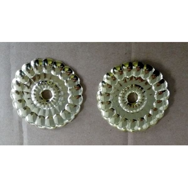 Round Casket Decoration Coffin Fittings , Gold Coffin Bracket Casket Hardware Wholesale