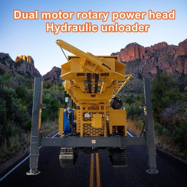 Diesel Deep Well Drilling Equipment Hydraulic Port For Geotechnical Using