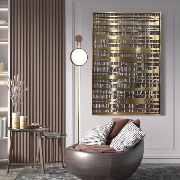 Transform Your Hotel Decor With Stainless Steel 3D Abstract Wall Screen Hanging