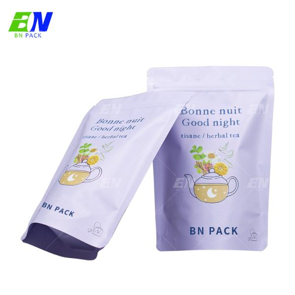 Wholesale Tea Packaging Bag Eco Friendly Standing Up Pouch Plastic Material With Zipper