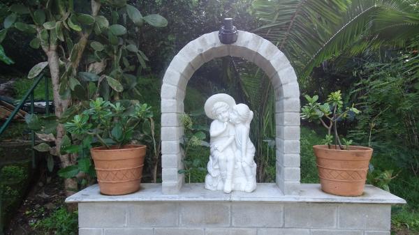 Outdoor park stone white fountain,white marble garden carving water fountain ,China stone carving Sculpture supplier