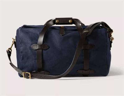 Homens rodados azuis dos sacos de Duffel do rolamento da lona