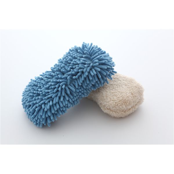 microfiber chenille/plush car cleaning, house cleaning sponge applicator pad
