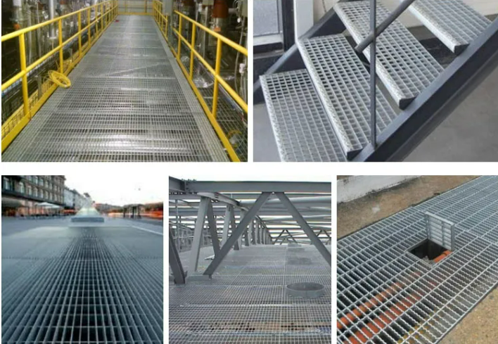 Hot Dipped Galvanized Metal Open Bar Grating Road Drainage Gutter Covers