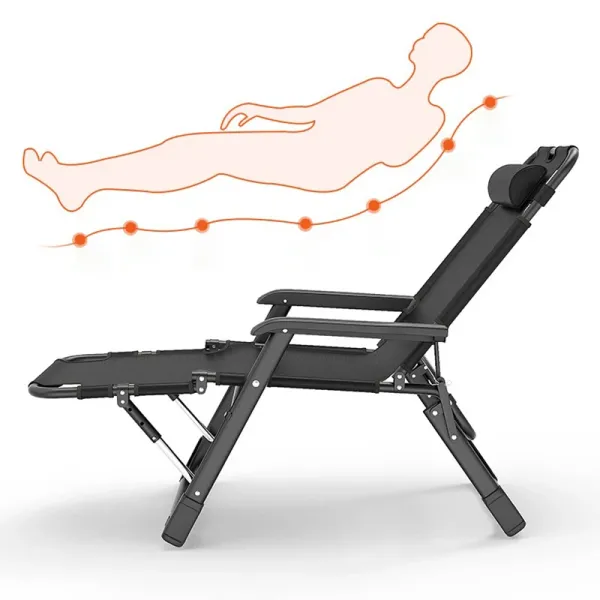 Minimalist Design Foldable Reclining Beach Lounge Chair Ideal for Living Room and Outdoor Adventures