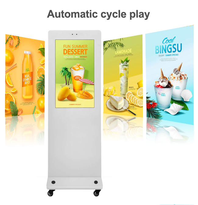 Цифров белого Signage 32 предохранения от дюйма IP55 портативный с колесами