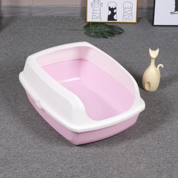 Household Semi Closed Litter Box PP PET Small Covered Cat Litter Box