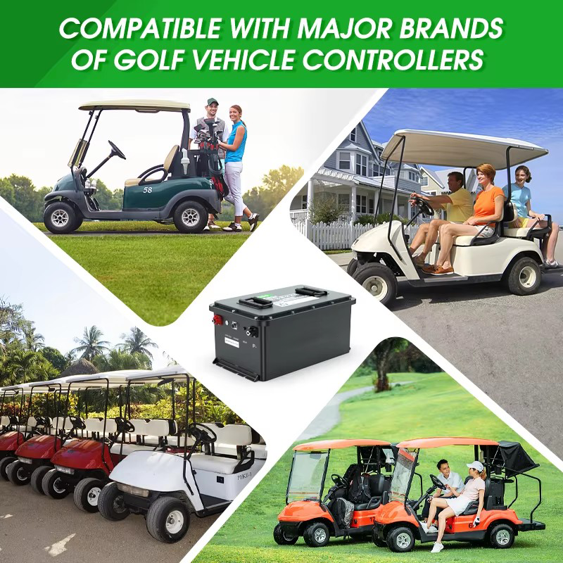 24V 52AH Long-Lasting Rechargeable Golf Cart Battery - Deep Cycle Lithium Ion Battery