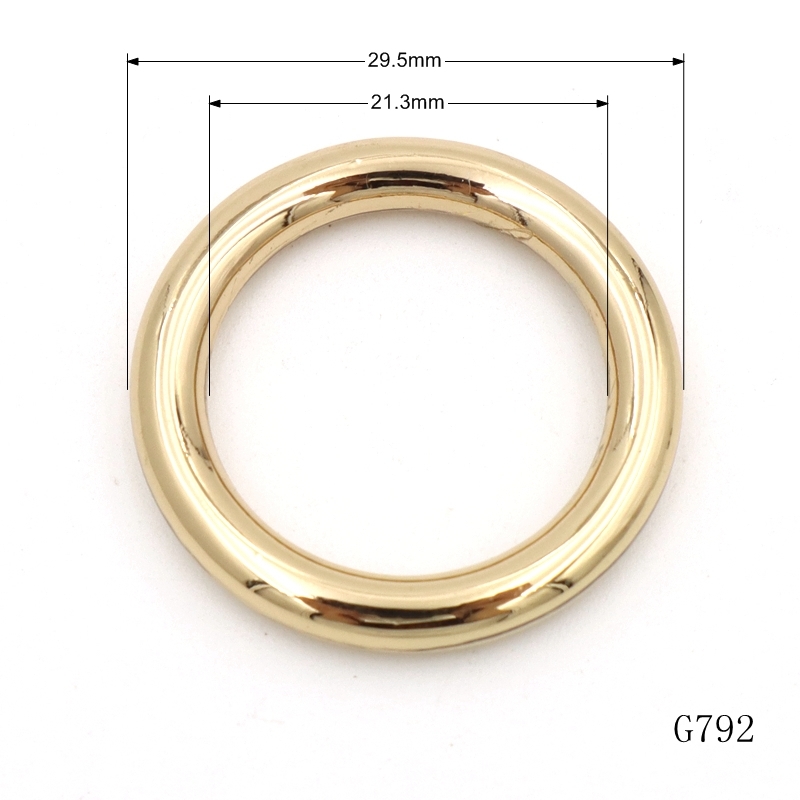 Gold Metal Circle Ring 21mm O Ring Buckle Anti Fade Handbag Hardware Accessories