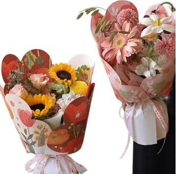 Flower wrapping paper, summer flower language kraft paper