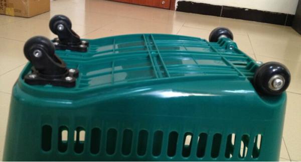 36L Shopping Basket With Wheels Grocery Hand Cart 540×380×380 mm