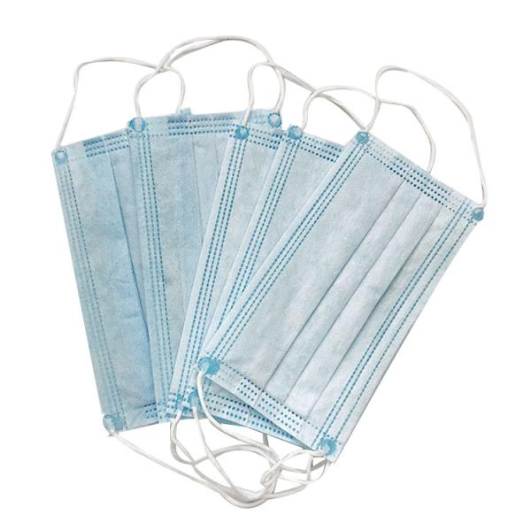 3 Ply Disposable Non Woven Face Mask White Green Blue Color Available