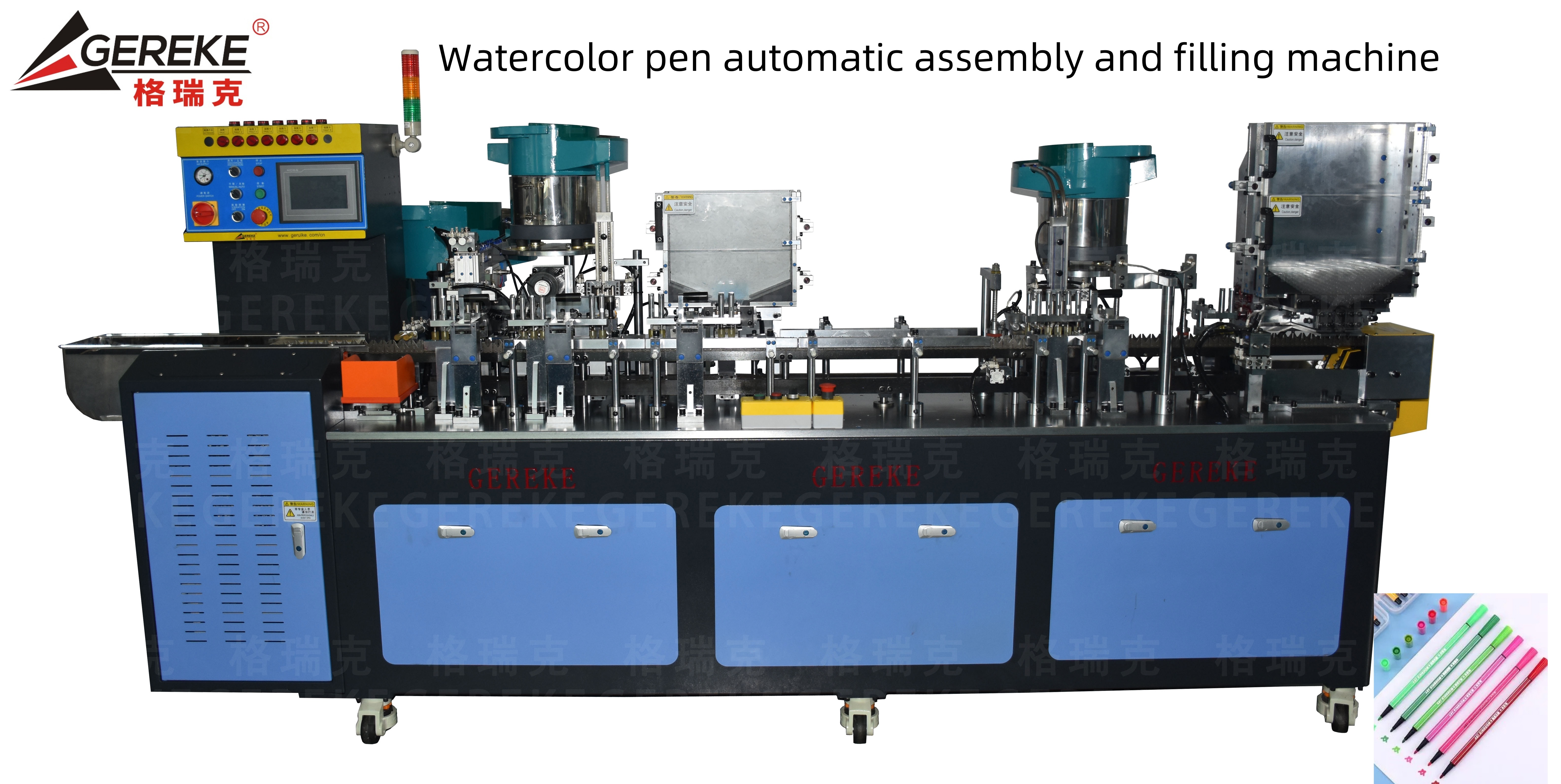 Automatic Water Color Pen Making Machine 1.5KW 80-120pcs/min
