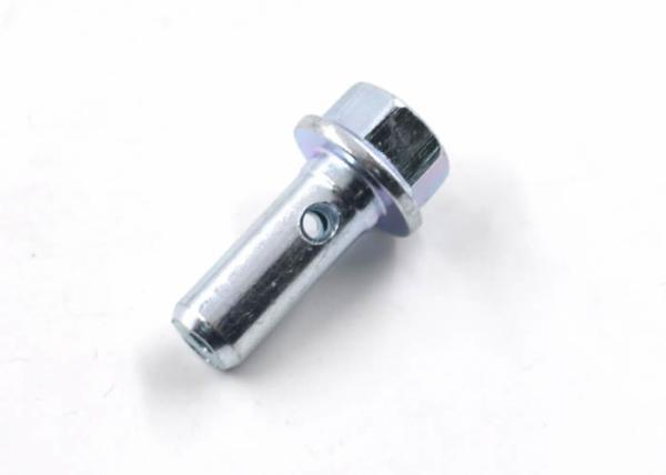 High Strength Mild Steel Dowel Pin , Flat Headed Cylindrical Pin Blue White Color