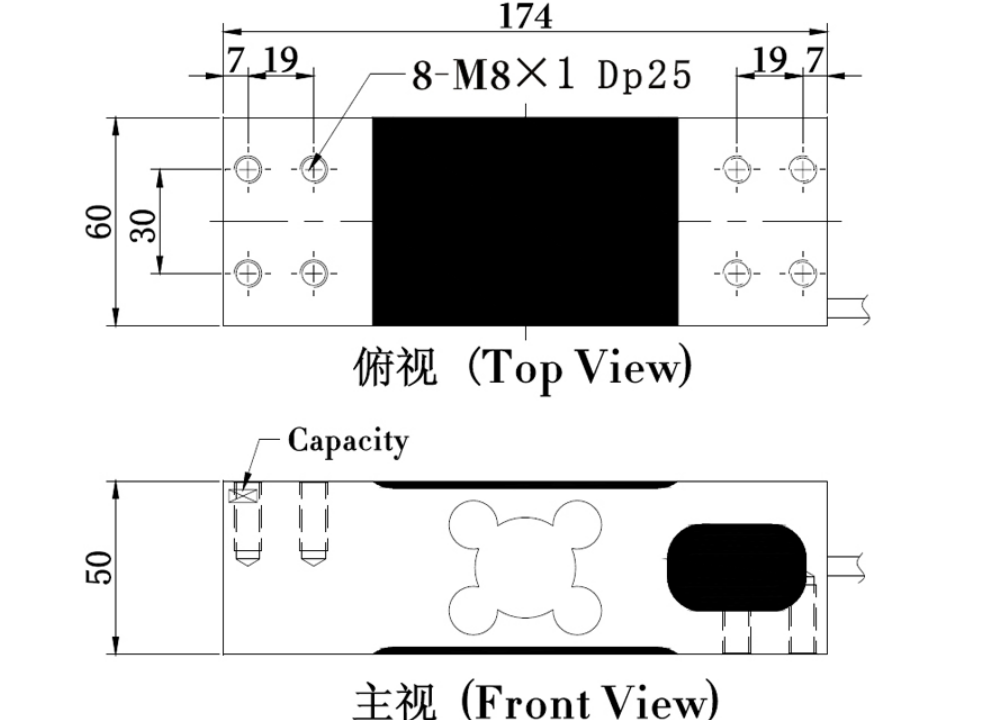 High profile platform load cell aluminum alloy weighing sensor