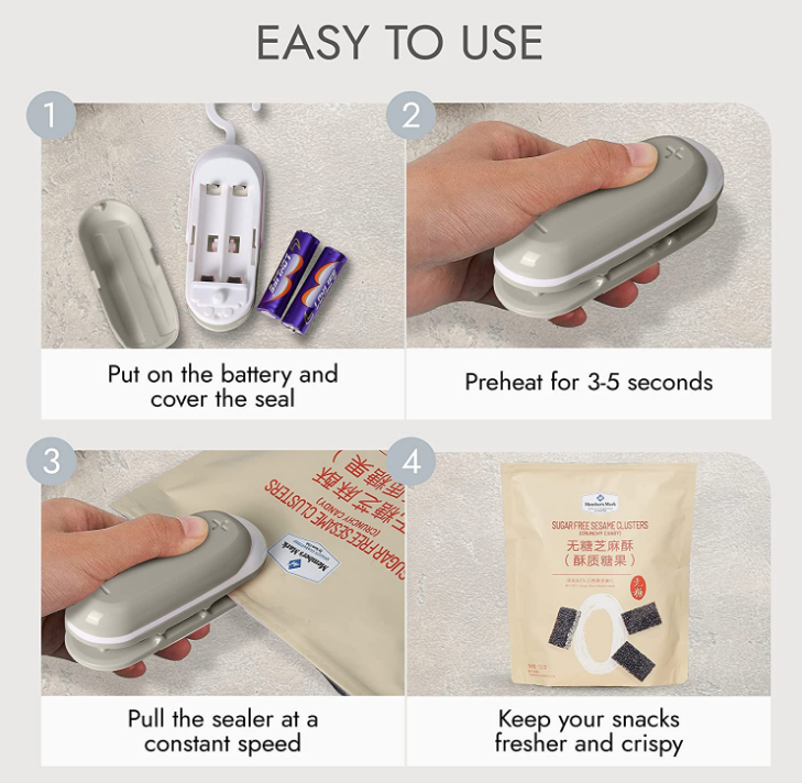 Мини машина для заделки мешков 2 в 1 жаре и резце для уплотнителя вакуума полиэтиленовых пакетов Handheld