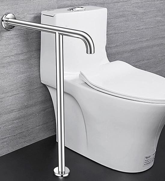 T Shaped Stainless Steel Grab Bar With Mirror Polishing Brushed Nickel Color