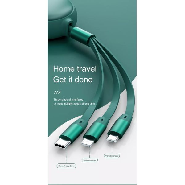 Retractable 3 в 1 микро- кабеле USB, типе данных по 120cm c привязывают ODM