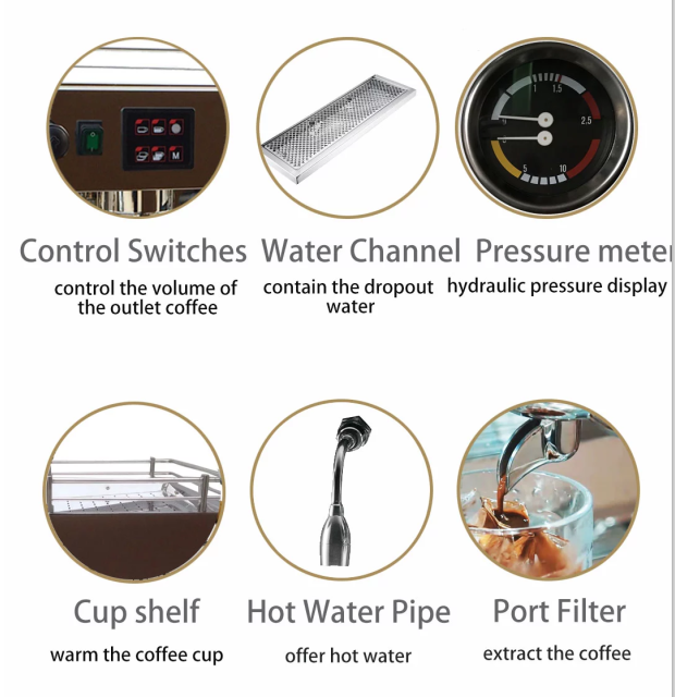 Машина кофе коммерчески эспрессо ресторана автоматическая с 2 группами 9 литров