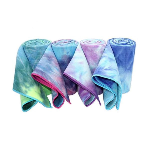 Ioga Mat Cover Towel Yoga Towel de Microfiber da tintura do laço para a ioga quente exterior