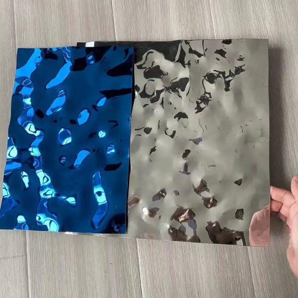 SS 304 Декоративный листок из нержавеющей стали с водяной волной